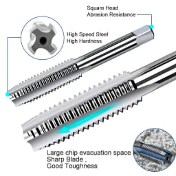 XCAN Thread Tap and Die M2-M12 Right Hand Metric Tap Die Machine Plug Tap Drill Bit Screw Threading Tapping Tools