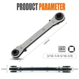 Two-way Ratchet Refrigeration Valve Wrench Professional Air Conditioning Refrigeration Tool 1/4 3/8 3/16 5/16 Inch