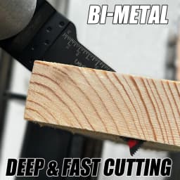 Vearter 7Pack 31mm Bi-Metal Extra Long Oscillating Saw Blade, Curved Edge Precision Cutting For Metal, Nailed Wood, Drywall, PVC