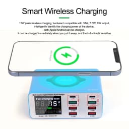 RELIFE RL-304P RL-304N RL-304S Smart 6 Port USB Digital Display Lightning Charger For IPhone Samsung Huawei MI Vivo Opop Flat