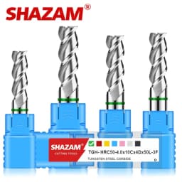 Aluminum Endmilll TGH 3Flute Color Circle Flat End Mill Tungsten Steel Carbide For Aluminu Milling Cutter CNC Machine Tools
