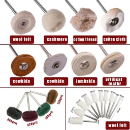 Polishing Wheels Wool Felt Abrasive Jewelry Watch Buffing Wheel For Dremel Rotary Tool Accessories