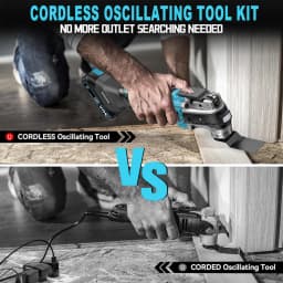 ONEKFYFD Brushless Oscillating Variable Speed Trimmer Saw Renovation Power Machine Multi-function Tool for Makita 18V Battery