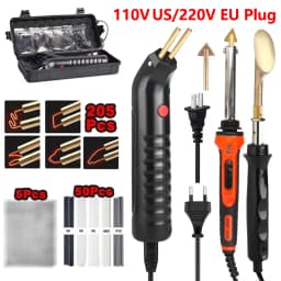 100W Plastic Welding Machine Kit Automotive Bumper Crack Repair Gun With Iron Hot Stapler Welding Soldering Iron Garage Tool