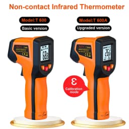 NJTY T600 T600A Infrared Thermometer Laser Temperature Gun Sensor Handheld Non-contact IR-LCD Heat Industrial Pyrometer 600 °C