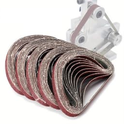 50pcs 5Rolls 10x330mm(0.39X12.99inch) Sanding Belt For Belt Sander Polishing Machine 40/60/80/120 Grit