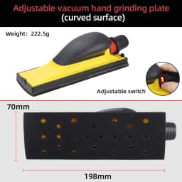 HIFESON 70x198mm Manual Vacuum Polishing Block Sanding Abrasive Block Hand Grinding Board 3 Types Arcs For Car Paint Surface