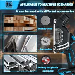 3 Inch 76mm Brushless Angle Grinder Polishing Mini Electric Circle Saw Cutting Machine with LED Display for Makita 18v Battery