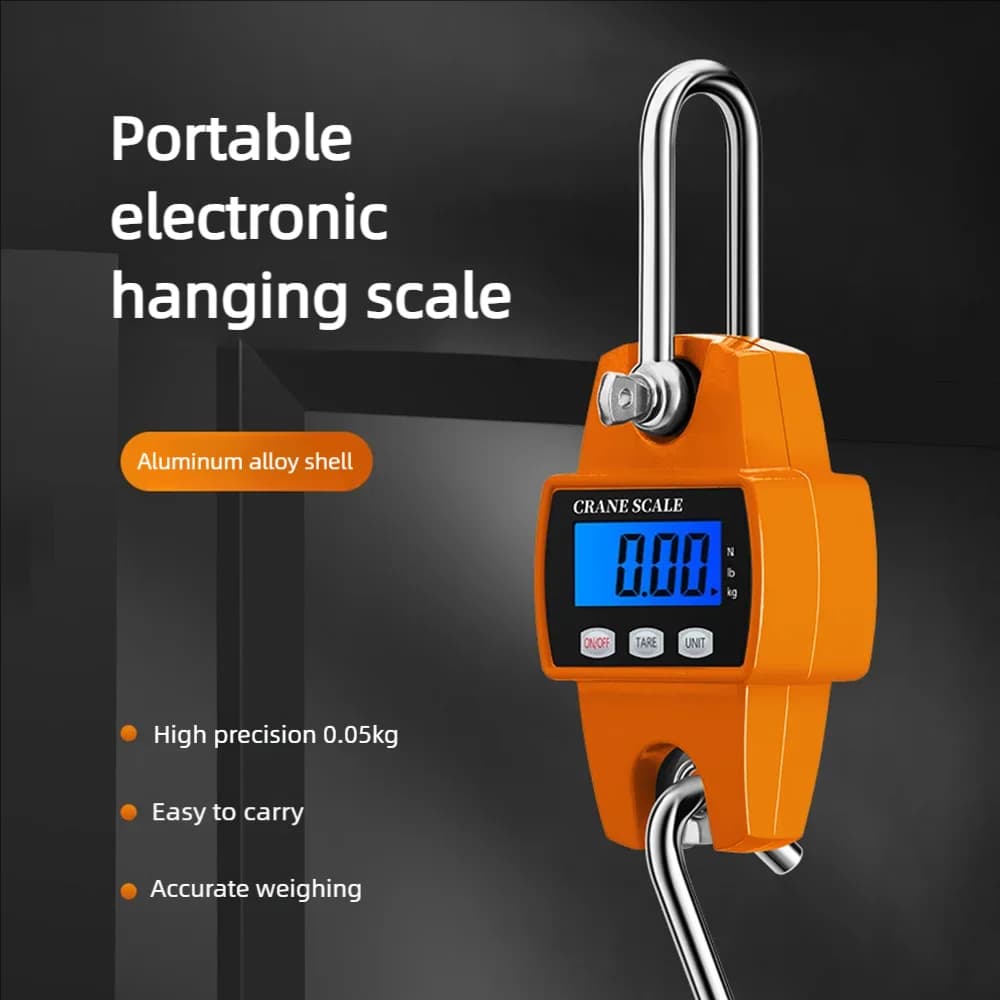 Portable Precision Hanging Scale 200KG/300KG Waterproof/Resistant Falling,Suit For Household/Commercial/Industrial Purposes