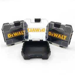 DEWALT TSTAK Mini Tough Case Black Small Stackable Removable Tool Box Storage Drill Bits Tool Accessories Box 2-PCS
