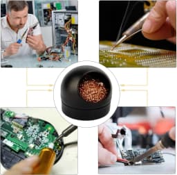 Desoldering Soldering Cleaning Ball Iron Mesh Filter Cleaning Nozzle Tip Copper Wire Cleaner Ball Metal Dross Box Clean Ball