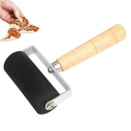 Rubber Roller Wooden Handle Printmaking Roller Paint Brush Ink Eraser Art Craft Painting Tool Printmaking Tool Small Rubber Roll
