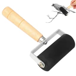 Rubber Roller Wooden Handle Printmaking Roller Paint Brush Ink Eraser Art Craft Painting Tool Printmaking Tool Small Rubber Roll