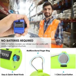 Handheld 4 Digital Tally Counter Mechanical Manual Palm Clicker Number Count Assorted Tally Counter Number Count
