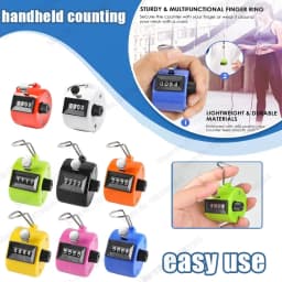 Handheld 4 Digital Tally Counter Mechanical Manual Palm Clicker Number Count Assorted Tally Counter Number Count