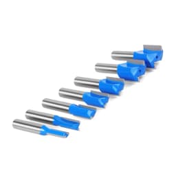 Slotting Straight Router Bit Set 8mm Shank Double-edged Carpenter Milling Cutter for Wood 6-20mm Cutting Dia Woodworking Tools