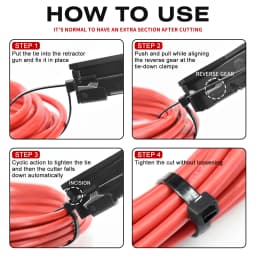 SJ-800A Aluminum Alloy Cable Ties Gun 1.8-6.5mm Wide Range,Ratchet Zip Tie Tool For Nylon Straps,Hand Tool Wire Tying Pliers