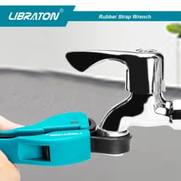 LIBRATON Adjustable Strap Wrench 150mm, 1PC Universal Rubber Strap Wrench, Locking Adjustable Wrench, Oil Filter Strap Wrench