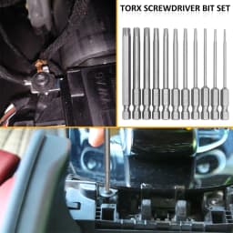 11Pcs Torx Screwdriver Bit Set 1/4 Inch Professional Magnetic Star S2 Steel Hex Shank Tough Torx Star Hex Security Security Set