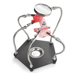Helping Hands Soldering Clamp Station with Magnifying Glass PCB Circuit Board Holder Flexible Metal Wire Clips For Soldering
