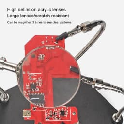Helping Hands Soldering Clamp Station with Magnifying Glass PCB Circuit Board Holder Flexible Metal Wire Clips For Soldering