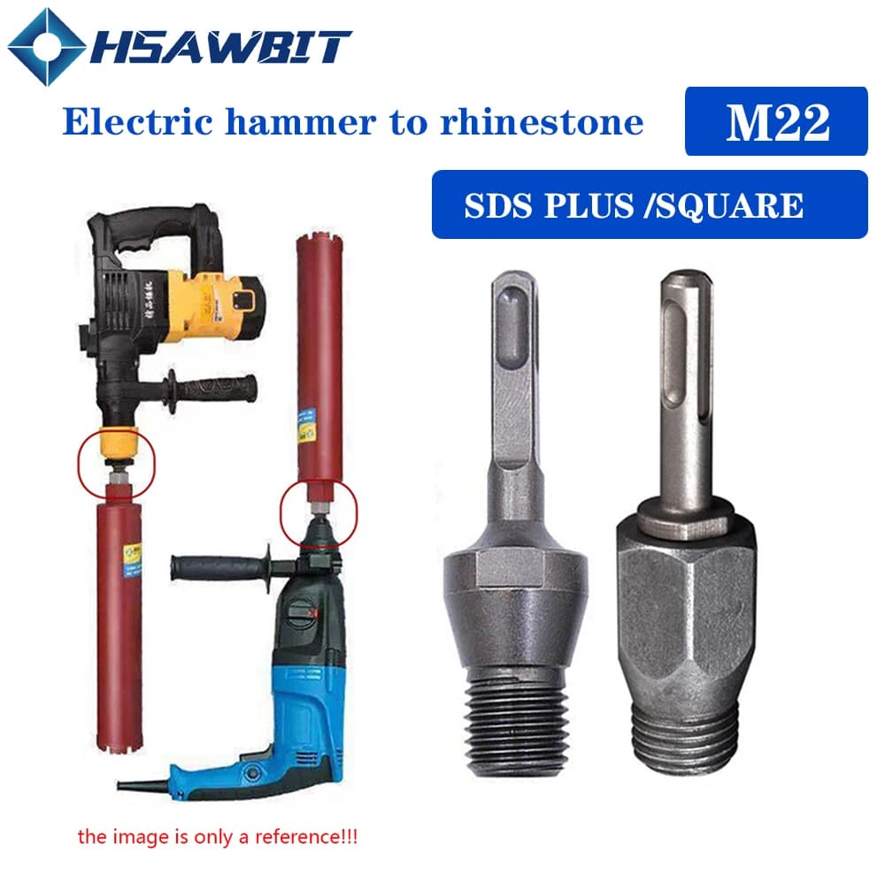 1 PC Arbor Adapter For Electric Hammer M22 Diamond Core Bit Adapter SDS Arbor Diamond Core Dry Wet Drill BIt SDS Plus