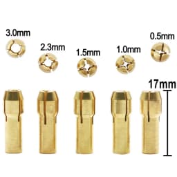 Mini Drill Chucks Adapte 7Pcs/set 0.5-3mm(Inner2mm-2.35mm)Small Electric Drill Bit Collet Micro Twist Chuck Tool Kit Woodworking