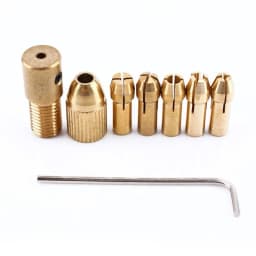 Mini Drill Chucks Adapte 7Pcs/set 0.5-3mm(Inner2mm-2.35mm)Small Electric Drill Bit Collet Micro Twist Chuck Tool Kit Woodworking
