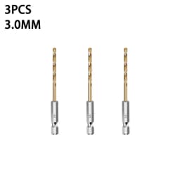 3/5/13Pcs HSS High Speed Steel Titanium Coated Drill Bit Set 1/4 Hex Shank 1.5mm-6.5mm Hexagonal Handle Twist Drill
