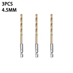 3/5/13Pcs HSS High Speed Steel Titanium Coated Drill Bit Set 1/4 Hex Shank 1.5mm-6.5mm Hexagonal Handle Twist Drill