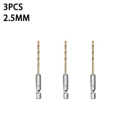3/5/13Pcs HSS High Speed Steel Titanium Coated Drill Bit Set 1/4 Hex Shank 1.5mm-6.5mm Hexagonal Handle Twist Drill