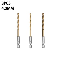 3/5/13Pcs HSS High Speed Steel Titanium Coated Drill Bit Set 1/4 Hex Shank 1.5mm-6.5mm Hexagonal Handle Twist Drill