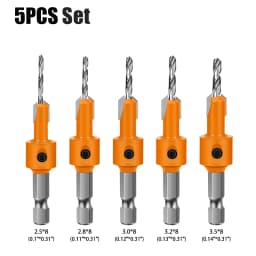 Hex Shank HSS Woodworking Countersink Router Bit Screw Extractor Remon Demolition for Wood Milling Cutter