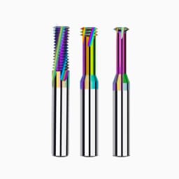 New DLC M1 M6 M8 M10 M16 HRC65 Tridentate Thread Cutter Bit Three Teeth Aluminum Processing Tungsten Steel Alloy Thread Mills