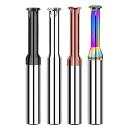 New DLC M1 M6 M8 M10 M16 HRC65 Tridentate Thread Cutter Bit Three Teeth Aluminum Processing Tungsten Steel Alloy Thread Mills