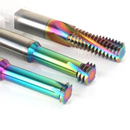 New DLC M1 M6 M8 M10 M16 HRC65 Tridentate Thread Cutter Bit Three Teeth Aluminum Processing Tungsten Steel Alloy Thread Mills