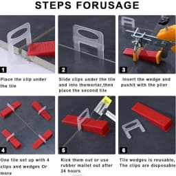 50-500Pcs Reusable Tile Leveling System Wedges Clips Tiling Ceramic Insert Spacers Tiling Floor Wall Carrelage Laying Wedges