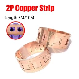 T2 High Purity Copper Strip,2P Copper Strip 5M/10M for 18650/21700 Li-ion Battery Pack Assembly Spot Welding Strap