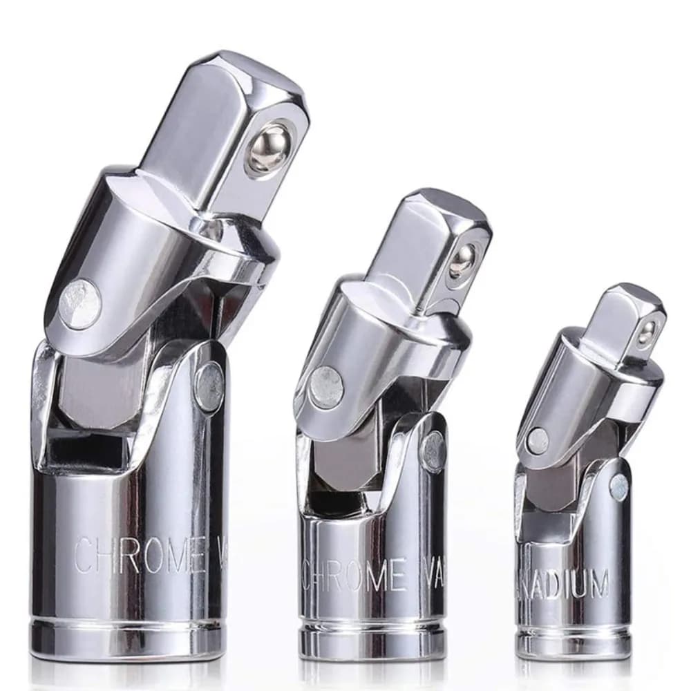 Universal Joint Set Socket Ratchet Wrench Adapter 1/4" 3/8" 1/2" Extension Bar Adapter Crv Steel Auto Repair Tools Accessories