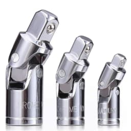 Universal Joint Set Socket Ratchet Wrench Adapter 1/4" 3/8" 1/2" Extension Bar Adapter Crv Steel Auto Repair Tools Accessories