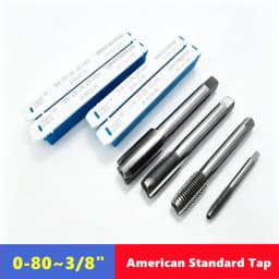 HSS American Standard Straight Groove Tap 0-80 4-40 6-32 8-32 9/64 7/32 3/16 1/4 5/16 3/8, Machine Tool Thread Tapping Tool
