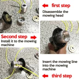 Universal Aluminum Trimmer Head with Four Trimmer Lines for Brush Cutter Grass Trimmer Head Replacement Tool Part