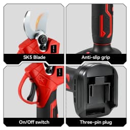 ONEVAN 30mm Brushless Electric Pruner Shear Cordless Electric Scissors Fruit Tree Pruning Garden Power Tool For 21V 18V Battery