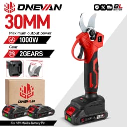 ONEVAN 30mm Brushless Electric Pruner Shear Cordless Electric Scissors Fruit Tree Pruning Garden Power Tool For 21V 18V Battery