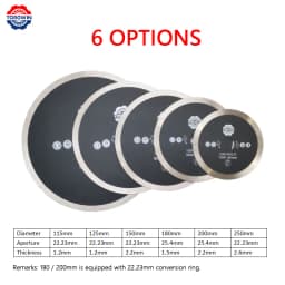 Ultra-thin Diamond Saw Blade 115/125/150/180/200/250mm*22.23mm 1.2/1.5mm Thin Cutting Disc Forglass Ceramic Tile Marble