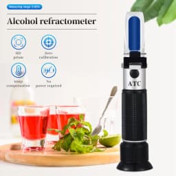 Handheld Alcohol Refractometer 0-80% Alcohol Content Tester for Spirits Household Liquor Brewing Alcohol Concentration Detector