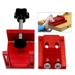 Pocket Hole Jig, Two-Hole Wood Jig System Kit with Drill Guide and Step Drill Bit, Wooden Plugs, and Screws for Joinery Work