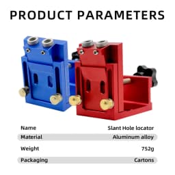 Pocket Hole Jig, Two-Hole Wood Jig System Kit with Drill Guide and Step Drill Bit, Wooden Plugs, and Screws for Joinery Work
