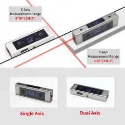 SHANHR 2 In 1 Laser Level Ruler Type-C Double Laser Angle Ruler Protractor Digital Inclinometer Measure Tool Protractor