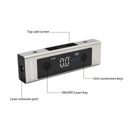 SHANHR 2 In 1 Laser Level Ruler Type-C Double Laser Angle Ruler Protractor Digital Inclinometer Measure Tool Protractor